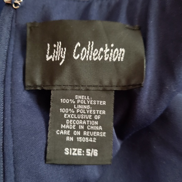 Beutiful dark blue prom dress size 6 - Picture 7 of 8